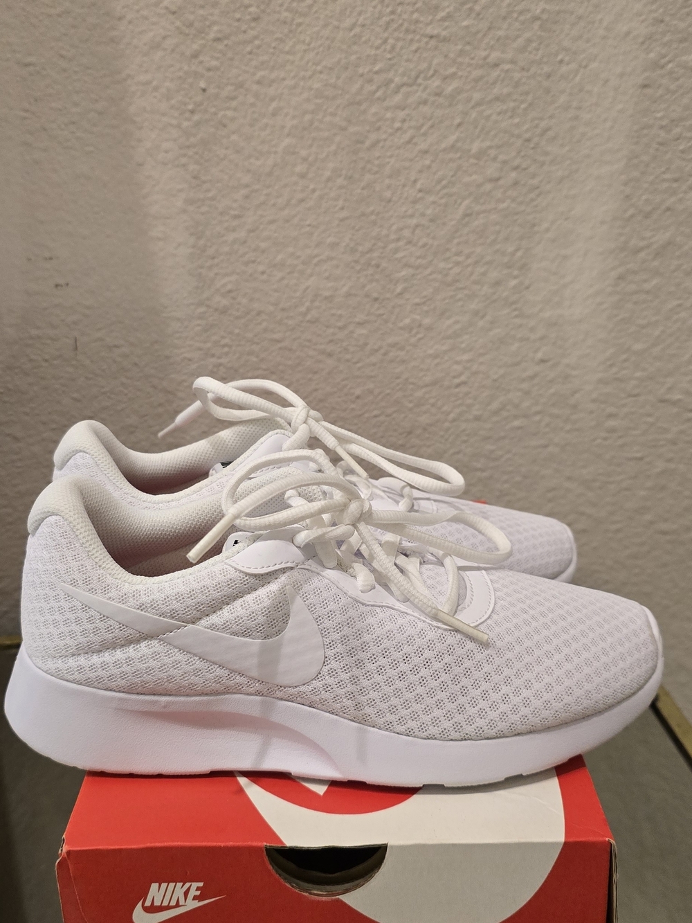 Nike White Mesh Running Sneakers